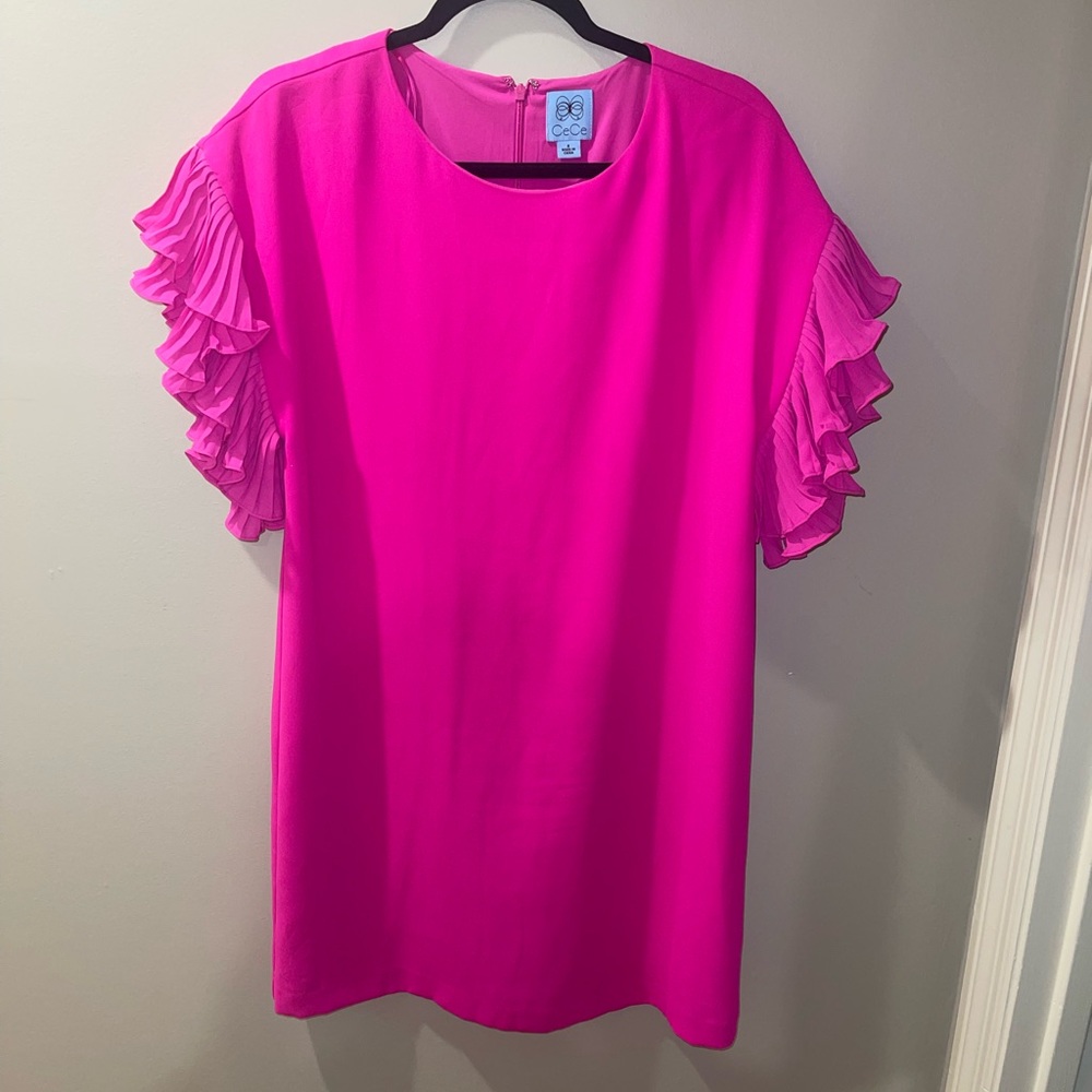 Cecelia Tiered Pleated Crepe Shift